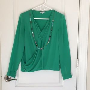 Dressy nice green blouse.